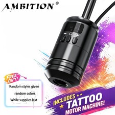Ambition 1600mAh Wireless Tattoo Battery Grip Power RCA Interface 34mm Motor