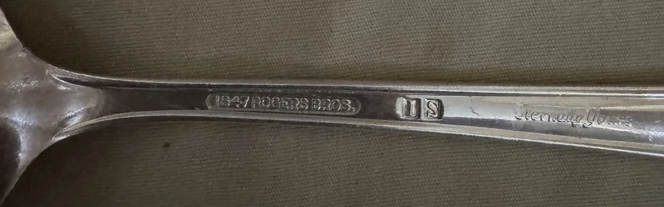 49 Pc Eternally Yours 1847 Rogers Silver Plate Flatware Set w/ Box Service for 8 - Image 2 of 4