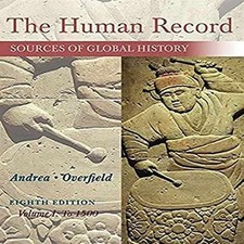 The Human Record: Sources - Paperback, by Andrea Alfred; Overfield - Very Good