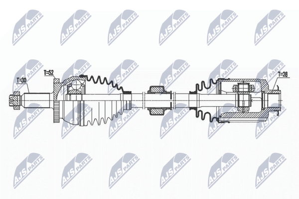 NTY NPW-HY-575 Antriebswelle Vorne Rechts FüR Hyundai KIA-image
