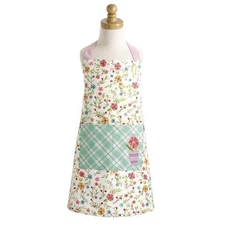 NWT DII Child Youth 100% Cotton Dancing Daisies Floral Plaid Cooking Craft APRON