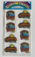 Vintage 80s Arizona State Souvenir Puffy Stickers Fun in the Sun NOS