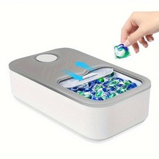Laundry Pod Container Sliding Lid Detergent Storage Bin Holds 150 Pods