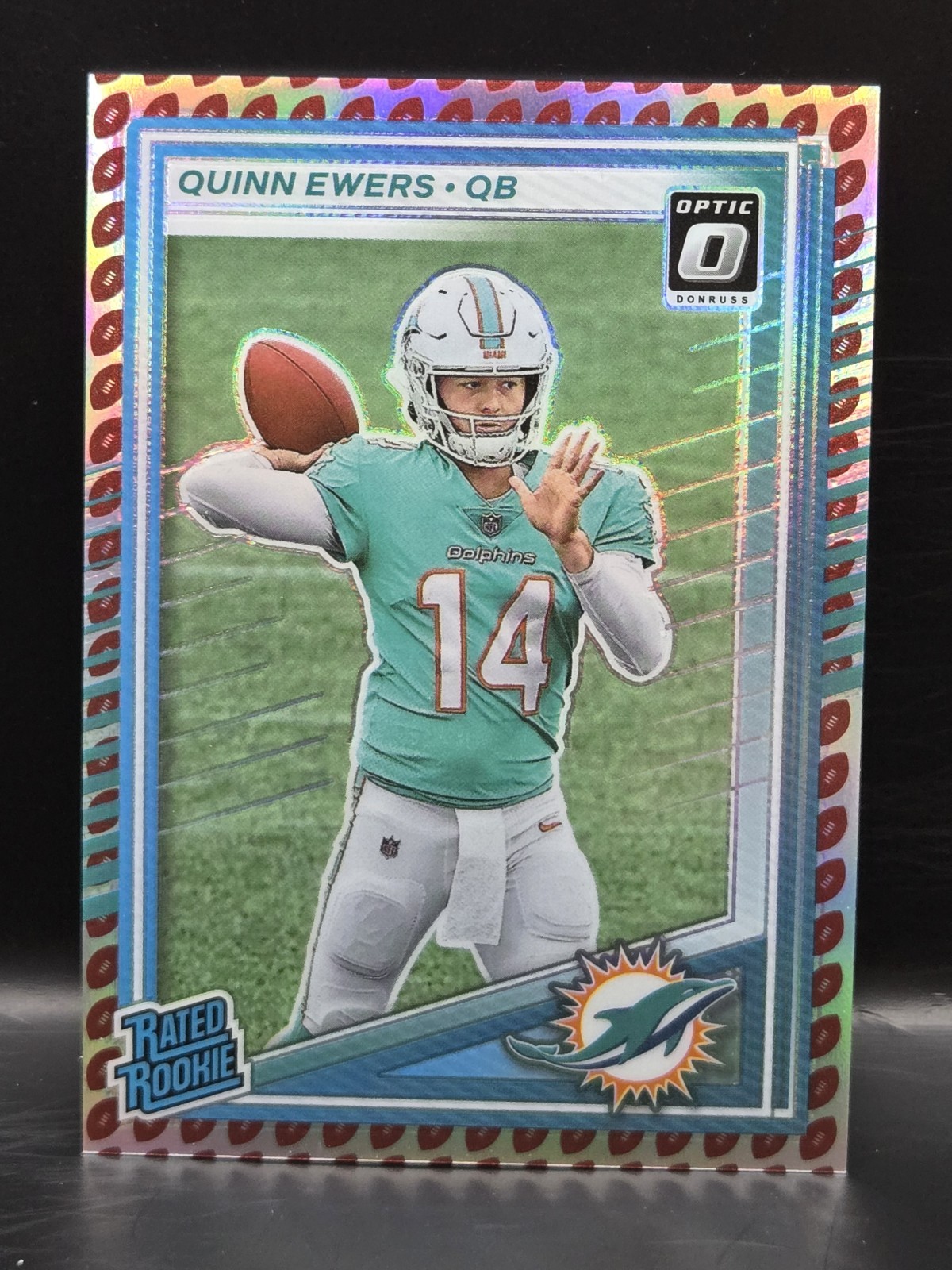 2025 Donruss Quinn Ewers RC football emoji OPTIC Preview PRIZM #342 Rookie