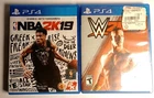Ps4 Games Nba2k19 Basketball And W2k15  Wrestling Lot Of 2