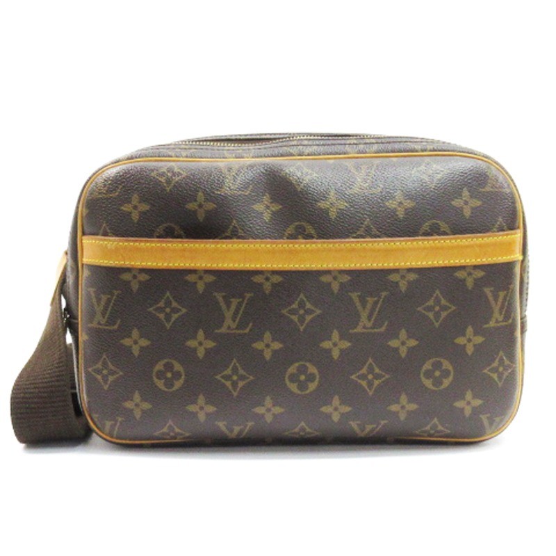 Louis Vuitton Monogram Reporter PM Crossbody Shoulder Bag M45254 Brown Womens