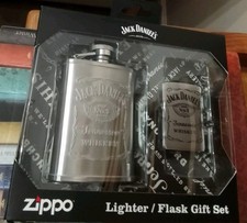 Zippo Lighter Jack Daniel's® Flask & Lighter Gift Set. Brand New.