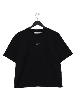 Maison Kitsuné Herren T-Shirt L schwarz 100% Baumwolle Basic