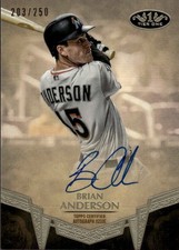 2019 Topps Tier One Brian Anderson #BA-BA Break Out Autographs Miami Marlins 21C