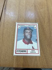1982 TCMA Baseball's Greatest Pitchers Bob Gibson #1982-15 White Back SHARP