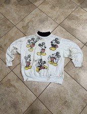 Rare Vintage Mickey Mouse Turtleneck All Over Print