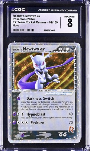Rocket's Mewtwo ex graded CGC 8 for sale on eBay