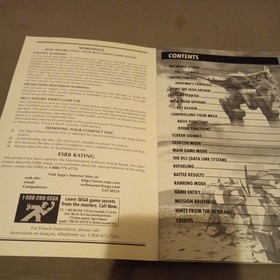 GunGriffon for Sega Saturn USA Version Manual Only!