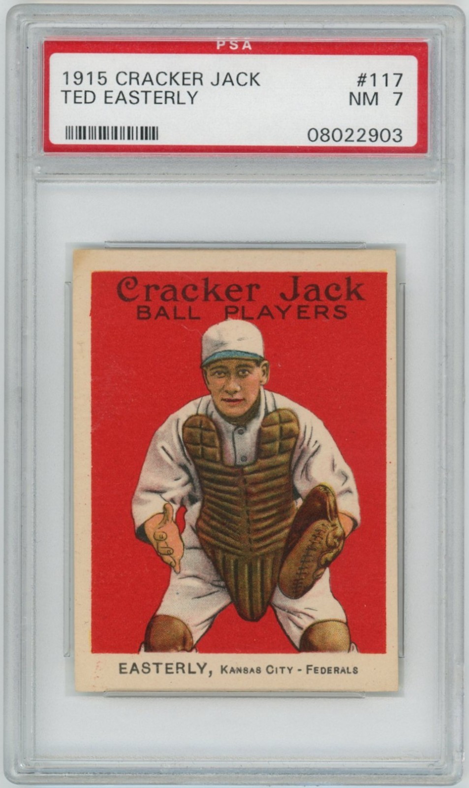 1915 Cracker Jack Ted Easterly PSA 7