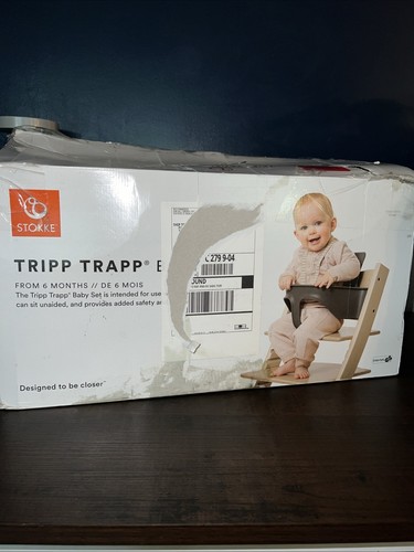 Tripp Trapp Baby Set von Stokke, weiß abnehmbarer Sitz + Gurt NEU - Bild 12 von 13