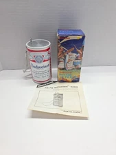Budweiser Beer Can Transistor Radio AM/FM Radio Shack 12-902 with Box FOR PARTS