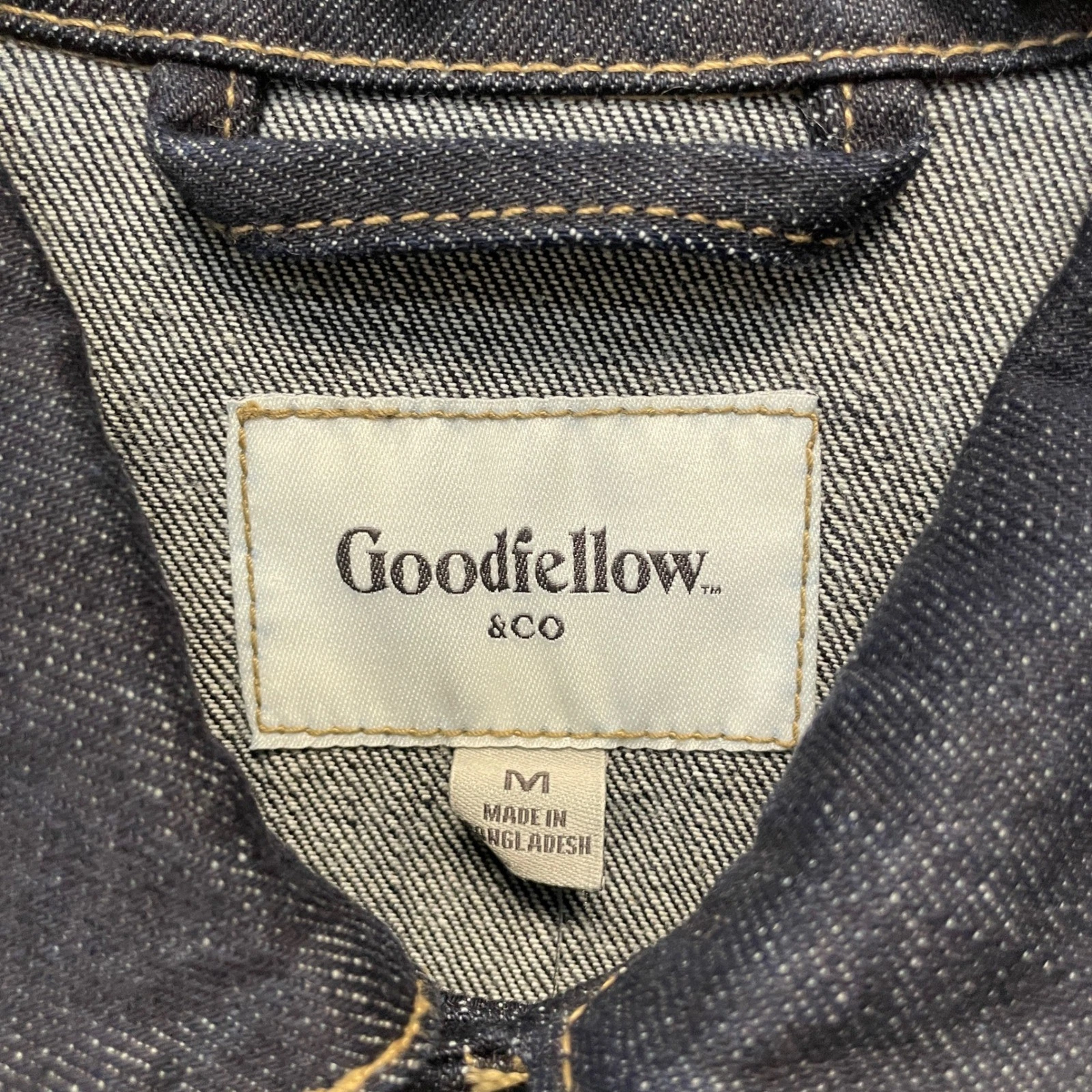 Goodfellow & Co Men's Dark Blue Cotton Denim Trucker Jacket Size Medium image 5