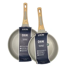 D&W Deane And White Cookware 9.5"/11" Frying Pan Set Nonstick Skillet Induction