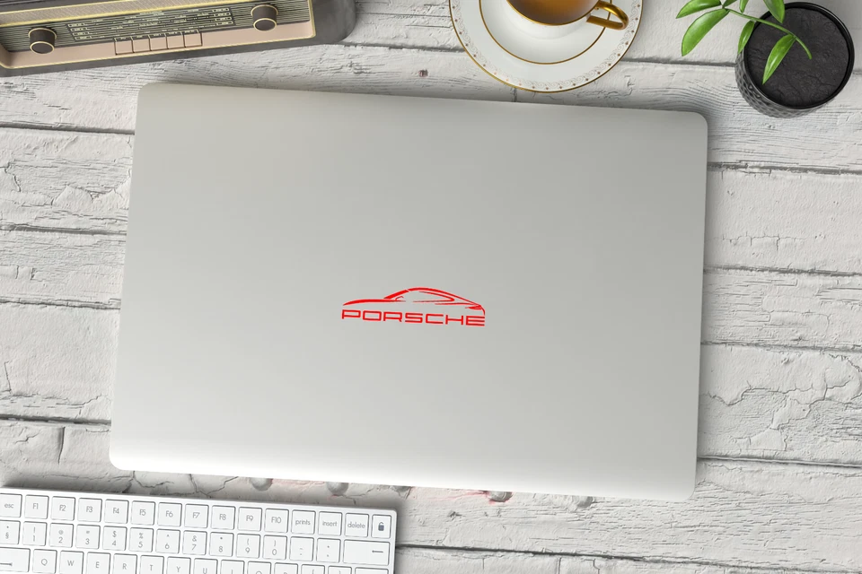 New - Sport Car 911 Outline Decal Sticker for Car , Truck,  Window   4~21 " - Image 4 of 4