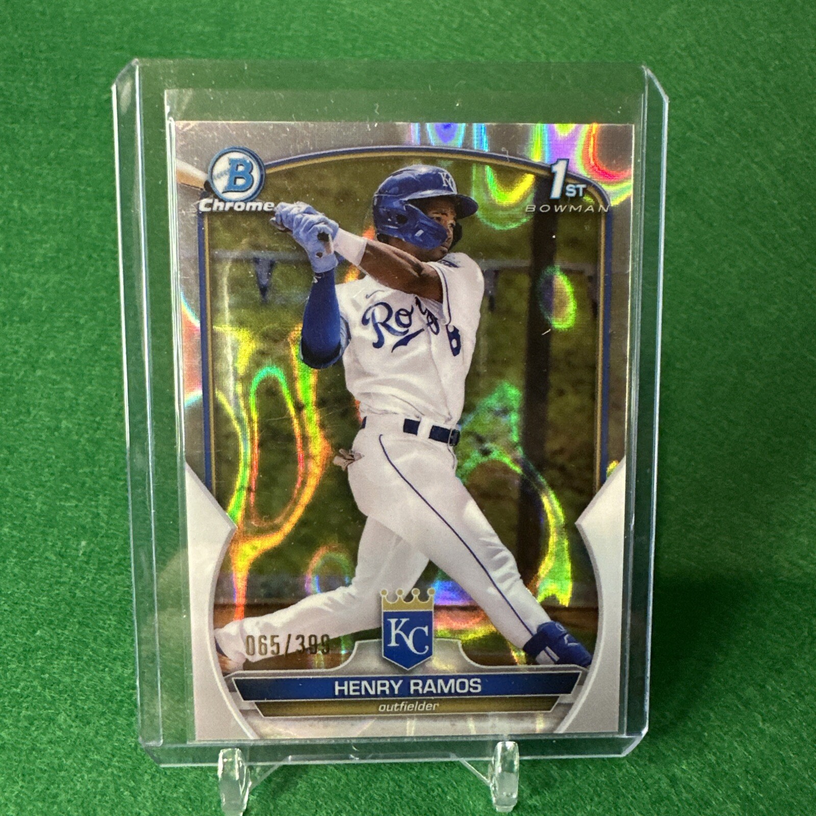 2023 Bowman Henry Ramos #BCP-96 Chrome 1st Prospects Lava Refractor /399 Royals