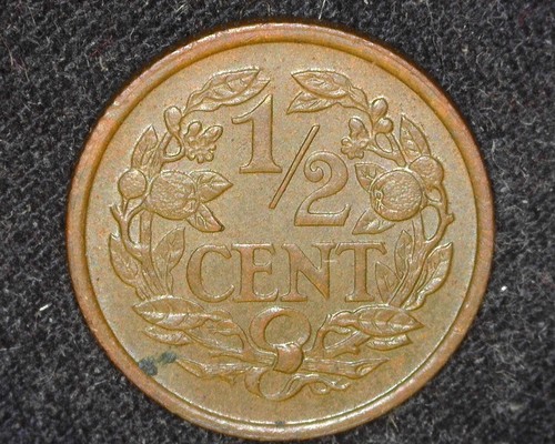 NETHERLANDS 1909 HALF-CENT KM138 UNCIRCULATED ~B1 - Picture 2 of 2