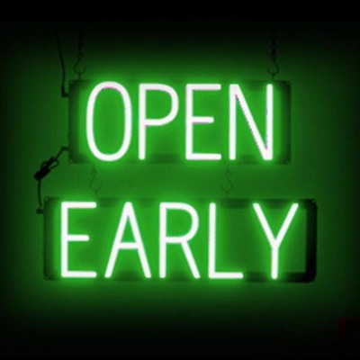 SpellBrite OPEN EARLY Sign | Neon Sign Look, LED Light | 21.0'' x 15.0''