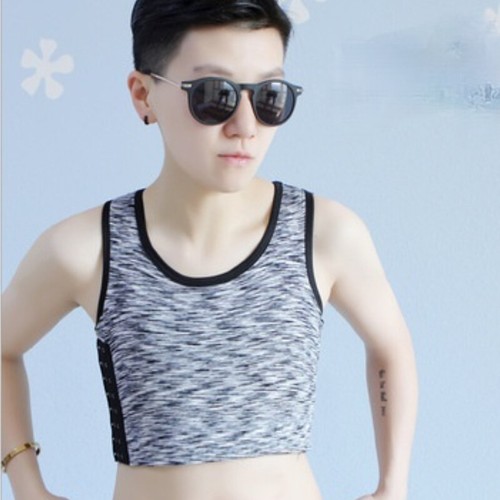 Soft Les Lesbian Undershirt Top FTM Tomboy Breast Chest Binder Vest Tank Top Fit - Picture 5 of 19