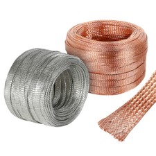 Copper/Tin Plated Braid Cable Bare Ground Lead 2.5-120mm  Made Shielding Sleeve