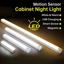 LED Motion Sensor Under Cabinet Night Light for Closet Cabinet Kitchen Wardrobe
