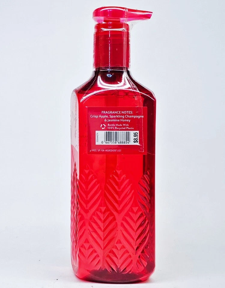 4 Jabón de manos gel limpiador Bath & Body Works MIEL DE MANZANA CHAMPÁN 8,0 OZ Foto 2 de 2