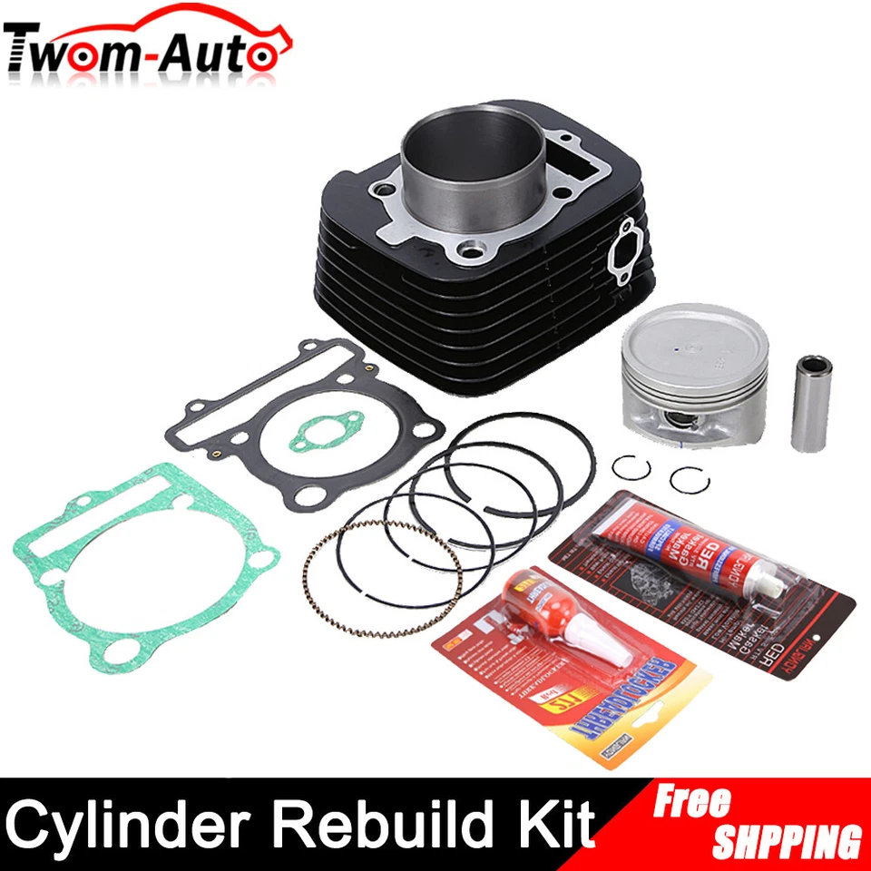 For Yamaha Big Bear 400 4x4 ATV Cylinder Piston Gasket Top End Rebuild Kit 00-12 - Image 2 of 4