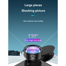 Camera 195  Fisheye Lens 130  Wide-angle Phone Lens 15X Macro Lens Lens Clip
