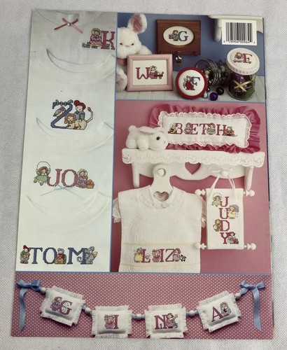 (5) Baby Cross Stitch Pattern Leaflet Lot Leisure Arts Gift Showers Mother Goose - Picture 7 of 16