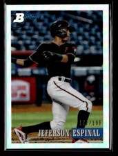 Jeferson Espinal #'d /199 - 2021 Bowman Heritage Prospects Chrome Refractor RC