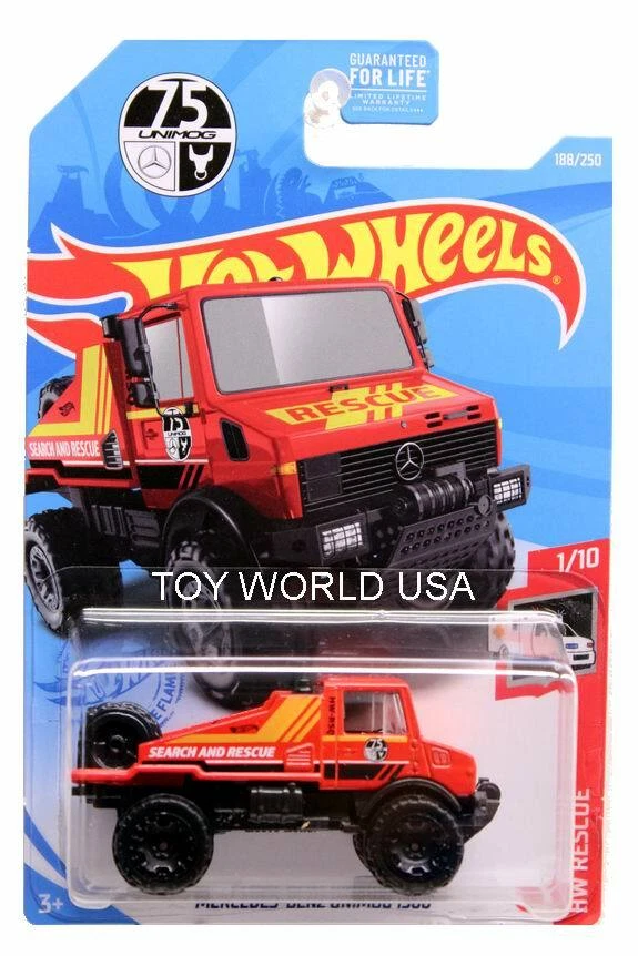 2021 Hot Wheels 188 HW Rescue Mercedes Benz Unimog 1300 red eBay