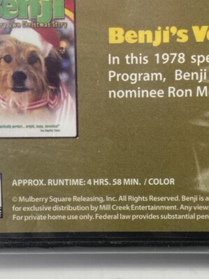 Joe Camps “BENJI” Four Movie Collection - Two DVD Set - Brand New