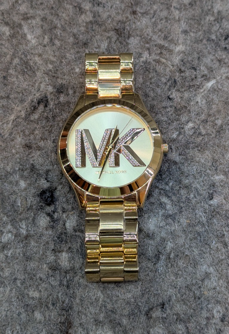Michael Kors Gold Chronograph Watch with Crystal Details $_12.JPG?set_id=880000500F main image 4