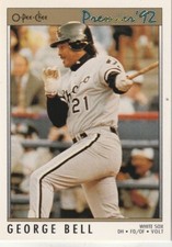 FREE SHIPPING-MINT-1992 O-Pee-Chee Premier George Bell #182 WHITE SOX