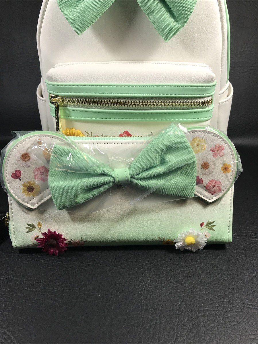 Loungefly Pressed Flower Disney Backpack & Wallet Loungefly Disney Minnie Mouse Pressed Flowers Mini Backpack  main image 2