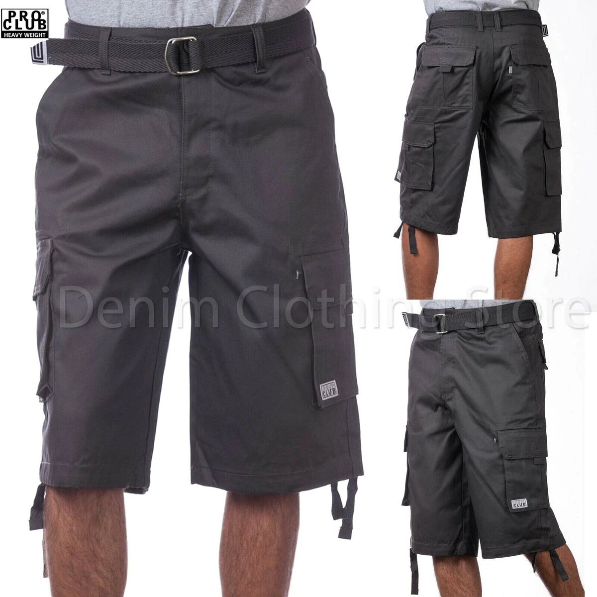 Pro Club Cotton Gray Shorts for Men for sale | eBay
