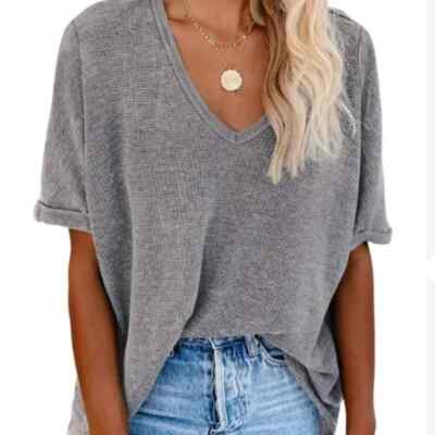 Women's blouse v neck shirt cute