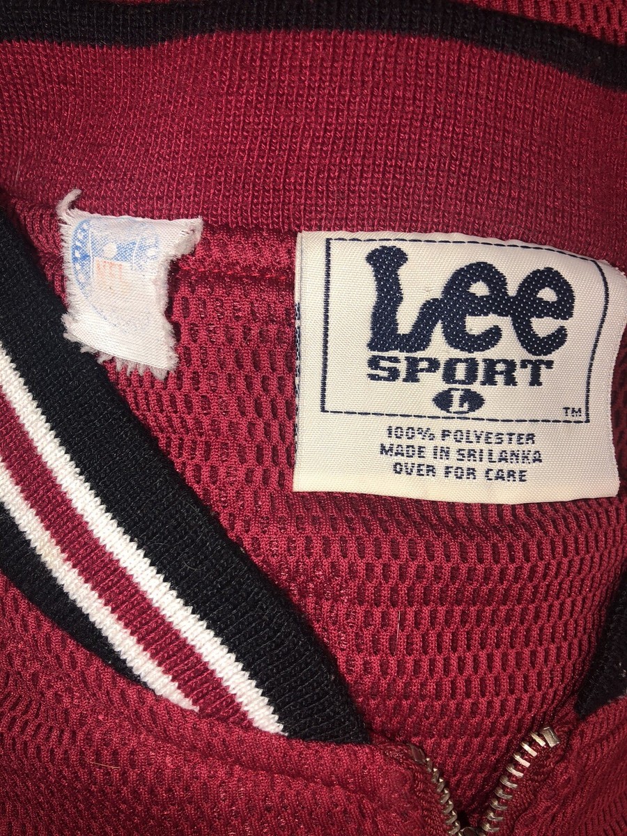 Vintage Lee Sport RED Pullover Zip Jacket San Francisco SF 49ers