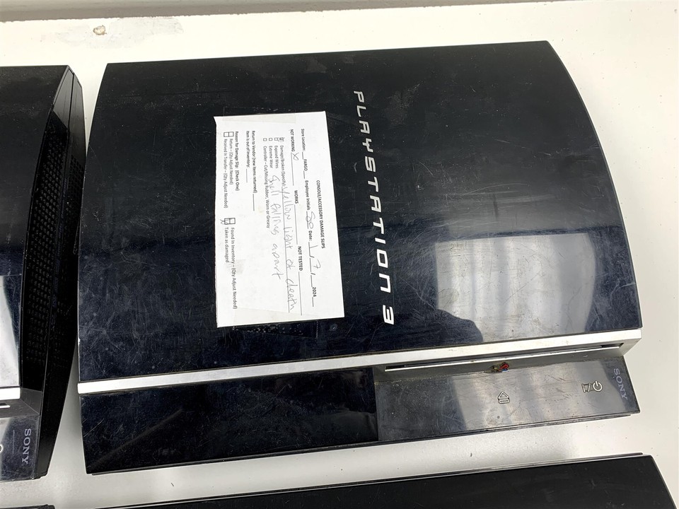 Lot of 4 Damaged/Broken H01 K01 G01 Sony PlayStation 3 Fat PS3 Consoles