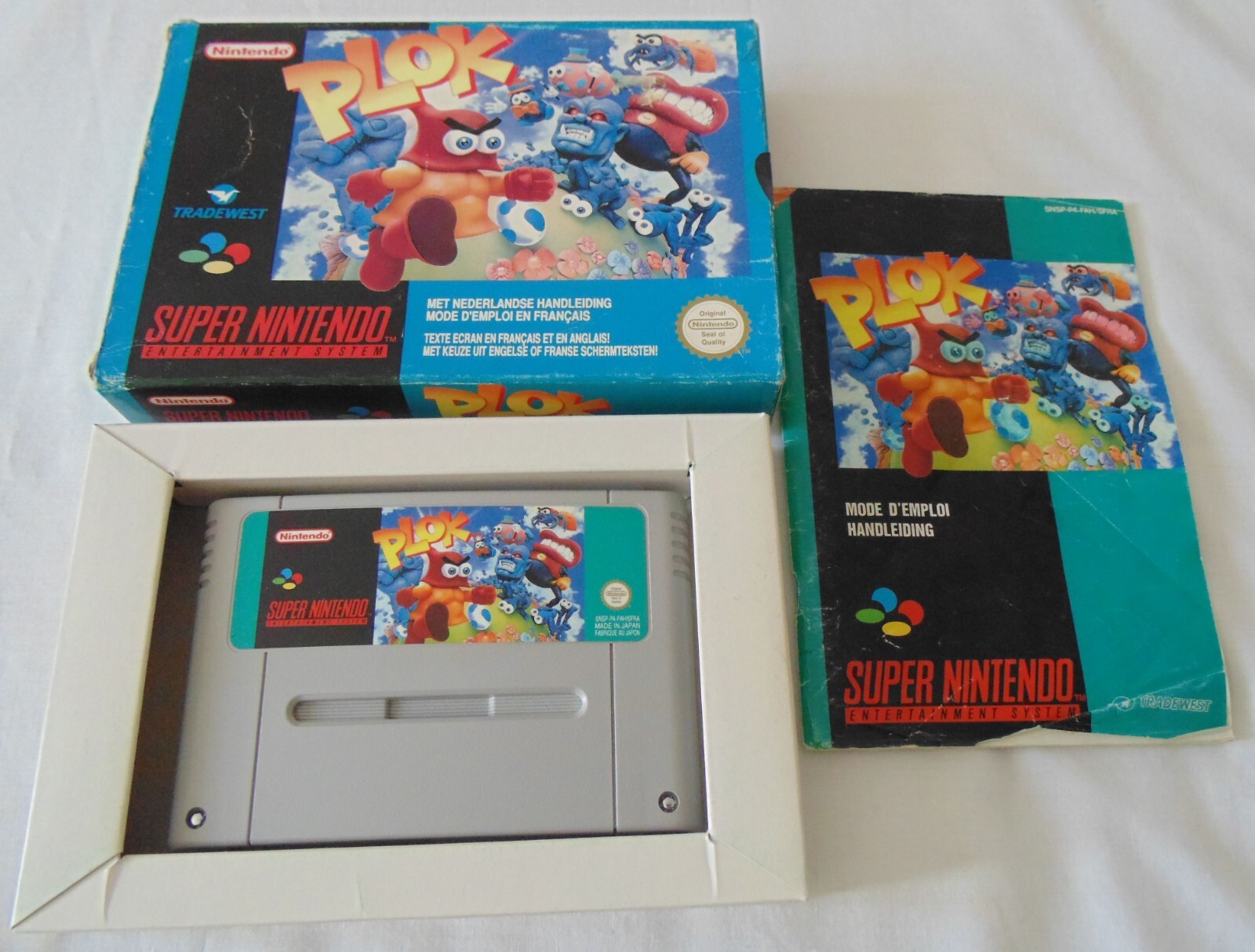 plok authentique version originale super nintendo complet en français