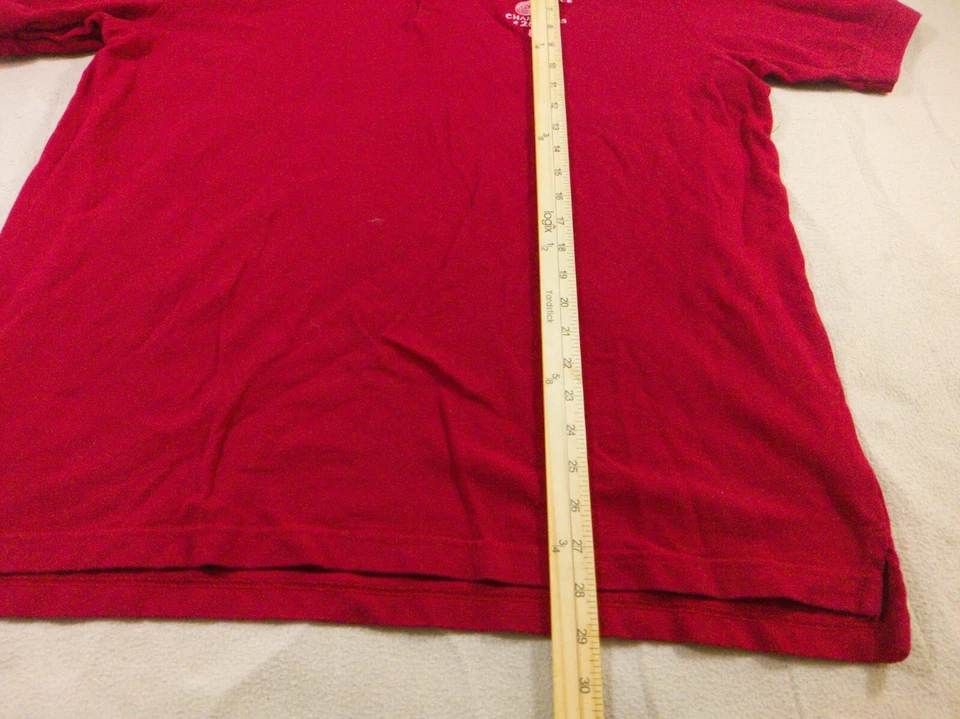 Camisa Detroit Red Wings Polo Rojo Extra Grande 2009 Campeones Hockey Antigua Hombres Foto 4 de 4