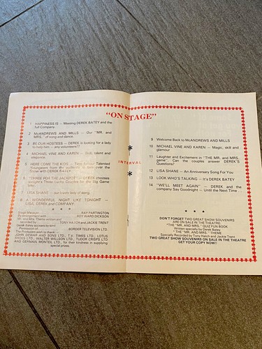 Vintage The Derek Batey Show Mr & Mrs Souvenir Programme 1970s - 第 5/5 張圖片