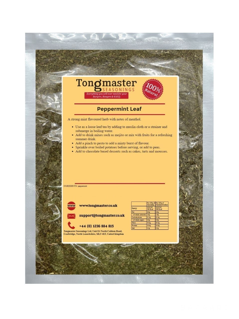 Dried Peppermint Leaves - 500g