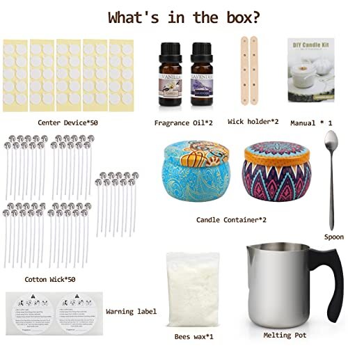 Candle Making Kit for Adults Beginners, Beeswax Candle Making Supplies Set In...