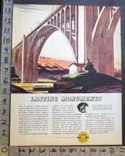 1936 ART DECO WESTINGHOUSE GEO MEMORIAL BRIDGE LINCOLN HIGHWAY RAILROAD AD 33659
