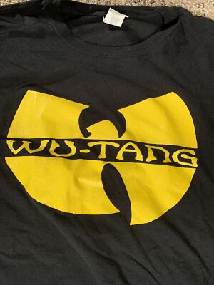 2XL Wu-Tang Logo Shirt Black Yellow Gildan Vintage? | eBay